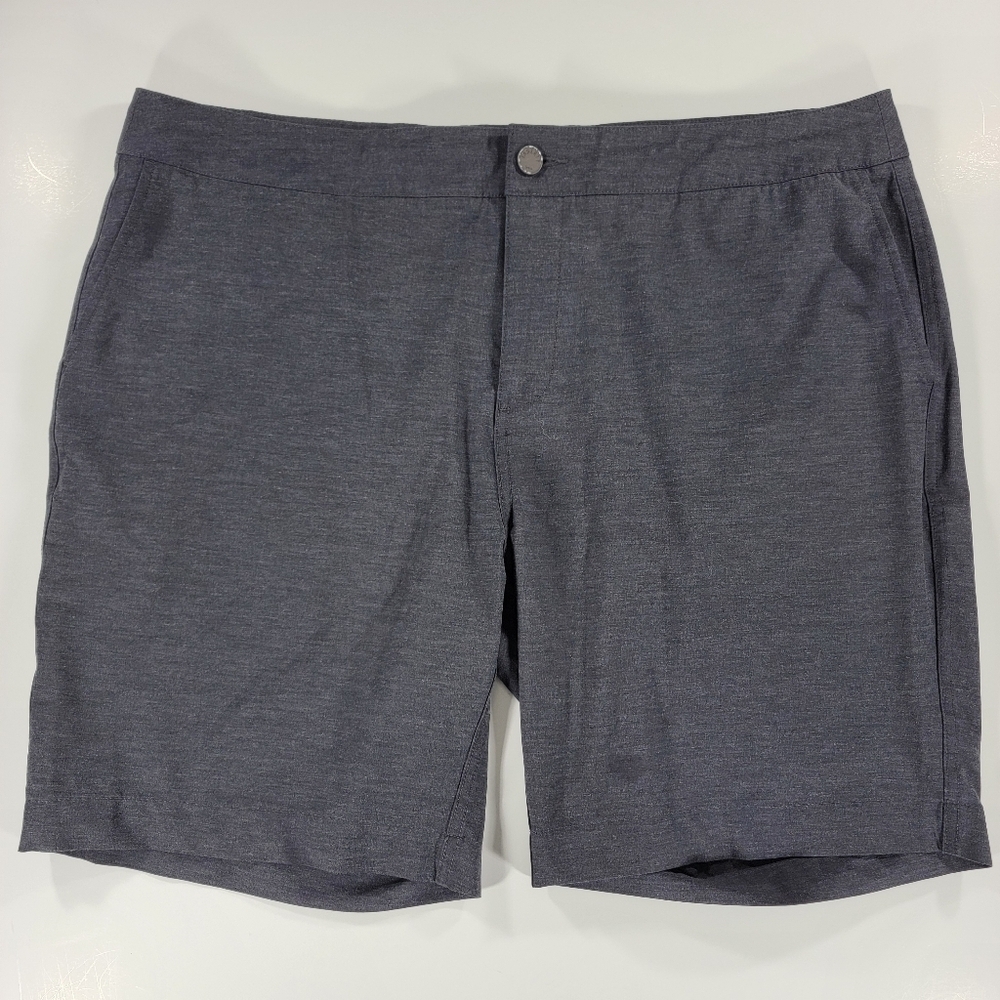 Faherty All Day Shorts Drawstring Men’s 38 Gray Stretch 9" Performance Hybrid